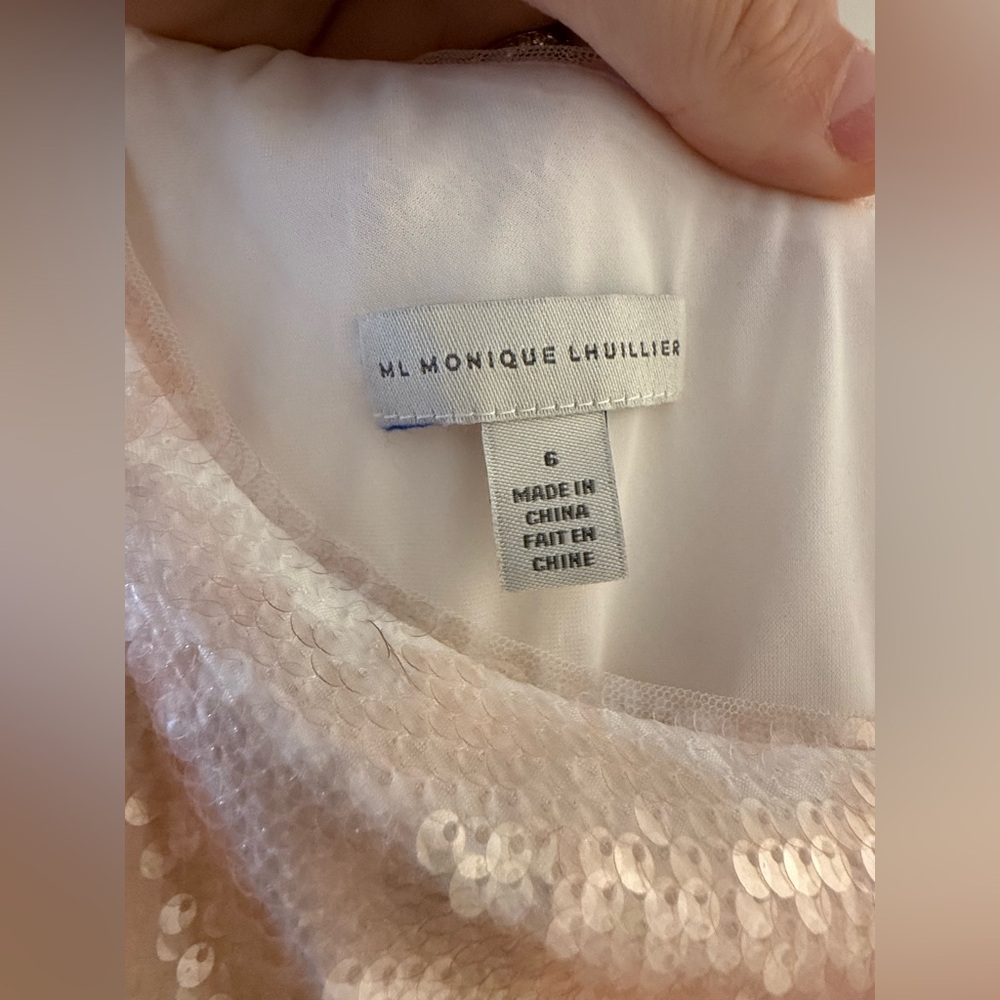 Monique Lhuillier Pastel One-Shoulder Dress - Picture 10 of 11